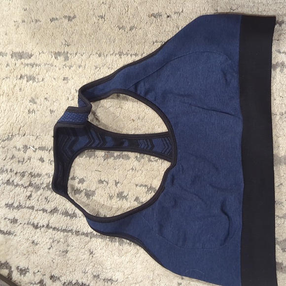 Lululemon Ebb & Flow Racerback Bra Reversible Heathered Deep Navy - Picture 7 of 10